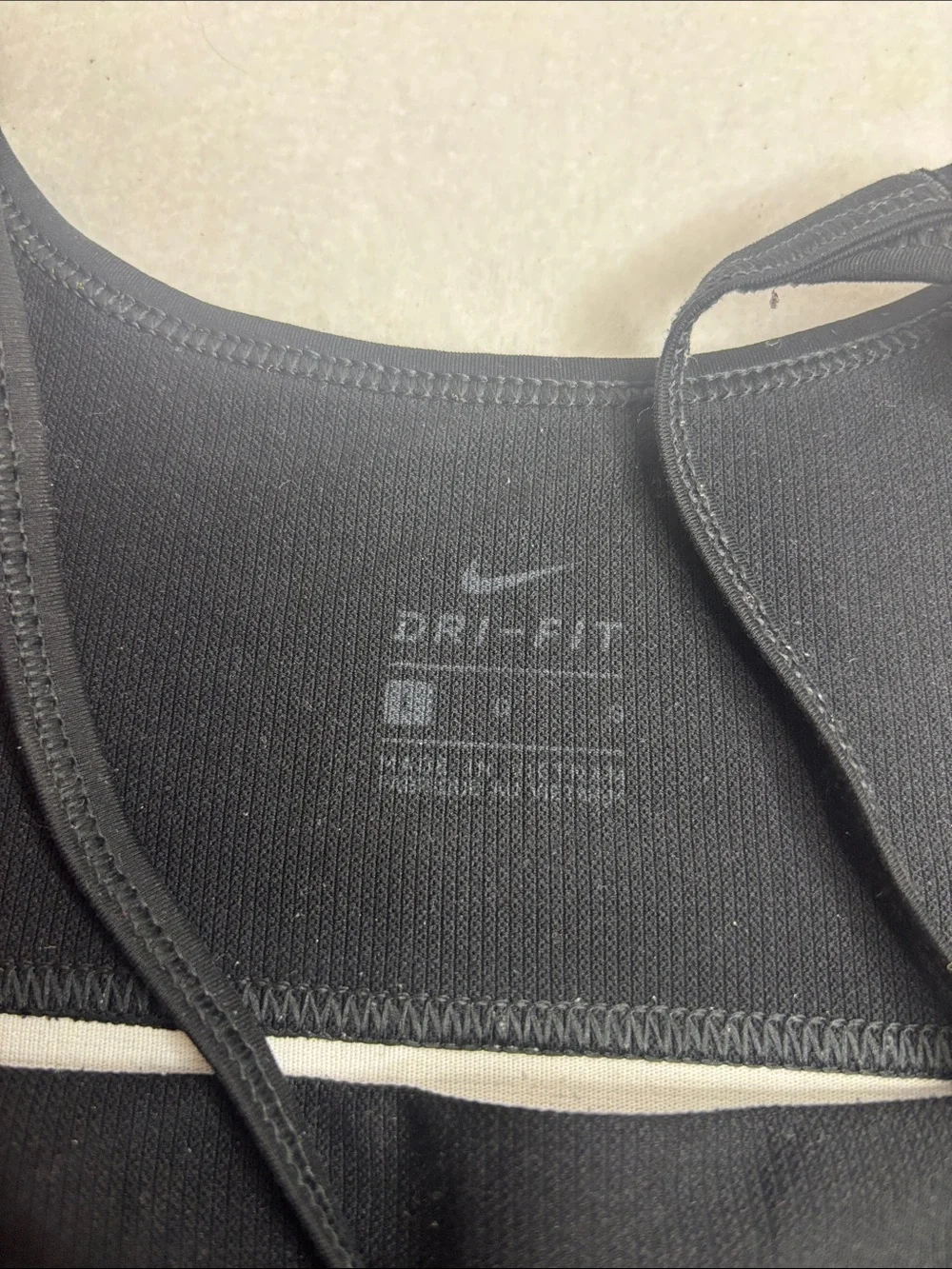 Nike Black Crop Sports Bra with Purple Floral Band